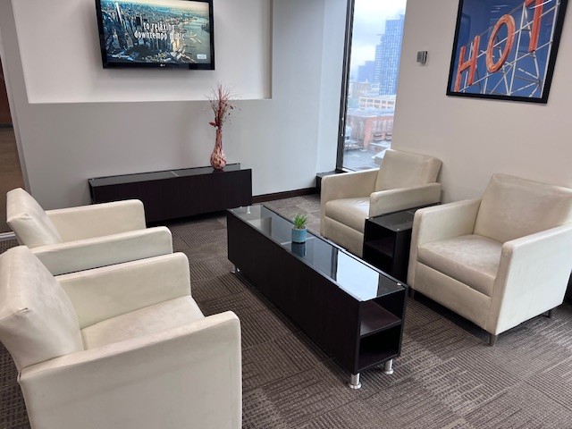 Warm, inviting therapy office space